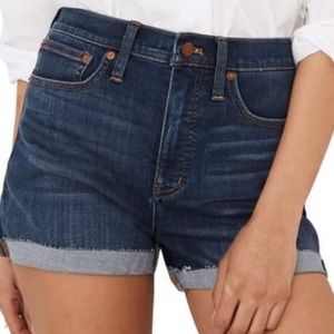Madewell Dark Wash Denim Jean Shorts